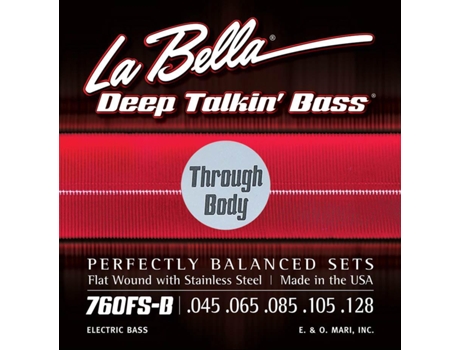 La Bella Baixo Elétrico de 5 Cordas com Corda Plana de Aço Inoxidável 045065