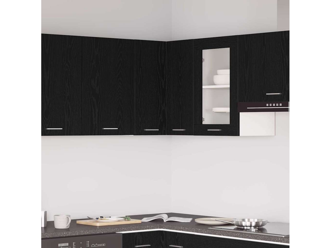 Vidaxl Armário Suspenso Lyon Carvalho Preto 57 X 57 X 60 Cm
