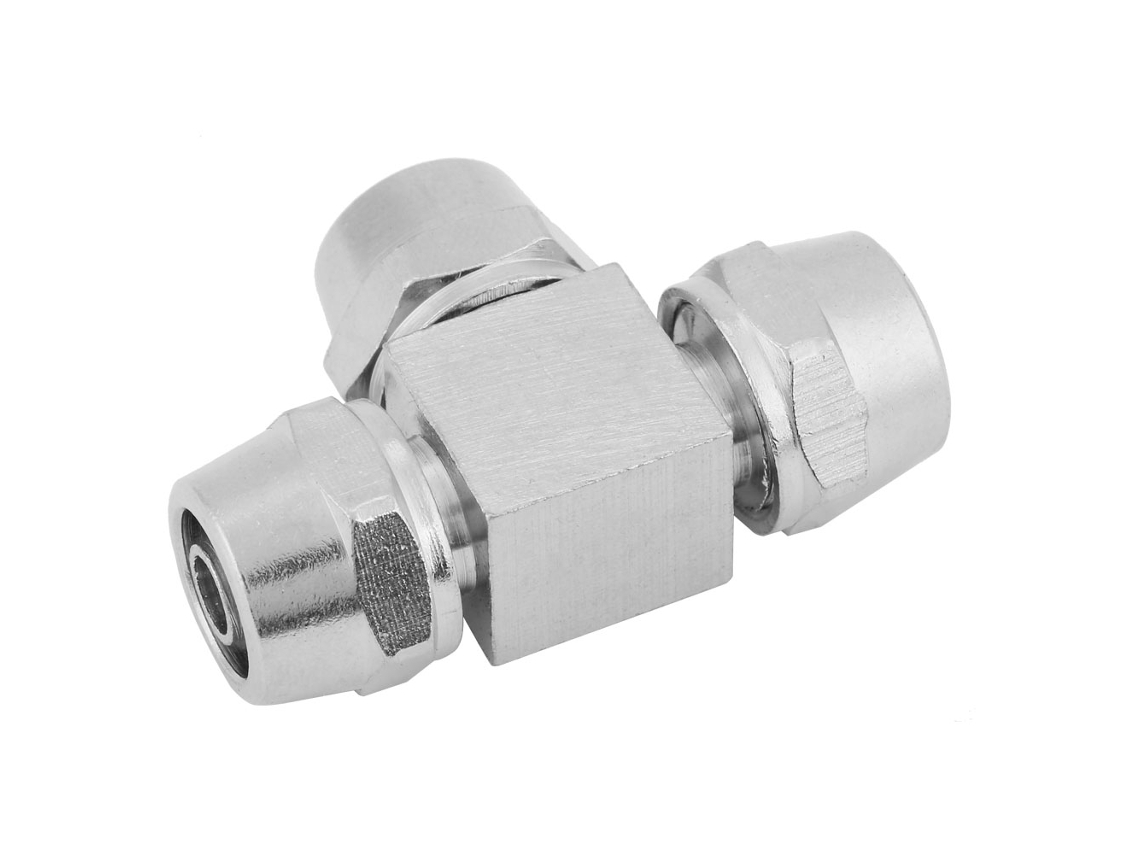 Conector Pneumático Laxiscreed De 8mm T Com Rosca Interna Para Ar Comprimido, Conexão Rápida