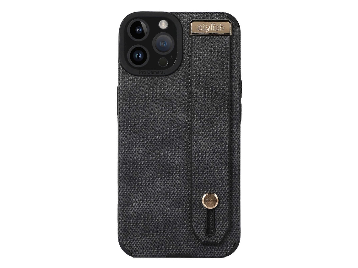 Lurelia Capa Com Cordão Iphone 12 Pro Couro Tpu Alça Preto