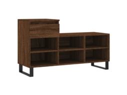 Shoe Cabinet, Shoe Cabinets Vidaxl Marrom Madeira Processada (n/a)