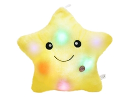 2026 almohada de Peluche Estrella Brillante Led Con Luz Nocturna Color Amarillo
