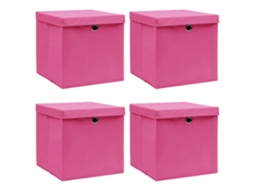 Storage Box, Storage Boxes Vidaxl Cor-de-rosa Tecido (n/a)