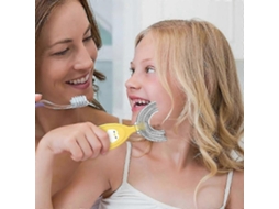 Escova De Dentes Em Forma De U Para Crianças 360 Limpeza Suave E Completa Para Crianças De 2 A 12 Anos