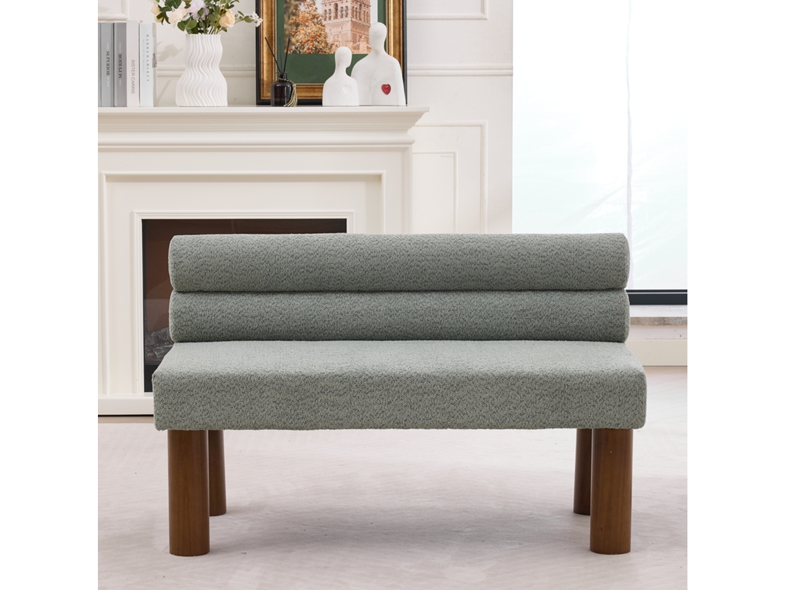 Banco Moderno Minimalista Grande, Sem Braços, Estrutura De Madeira – Perfeito Para Sala De Jantar/quarto/entrada.