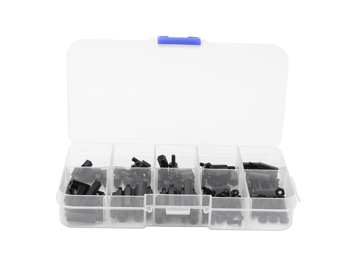 Kit Com 140 Peças De Parafusos Nylon M2 5, Incluindo Parafusos Redondos, Parafusos De Cabeça Cruzada, Porcas E