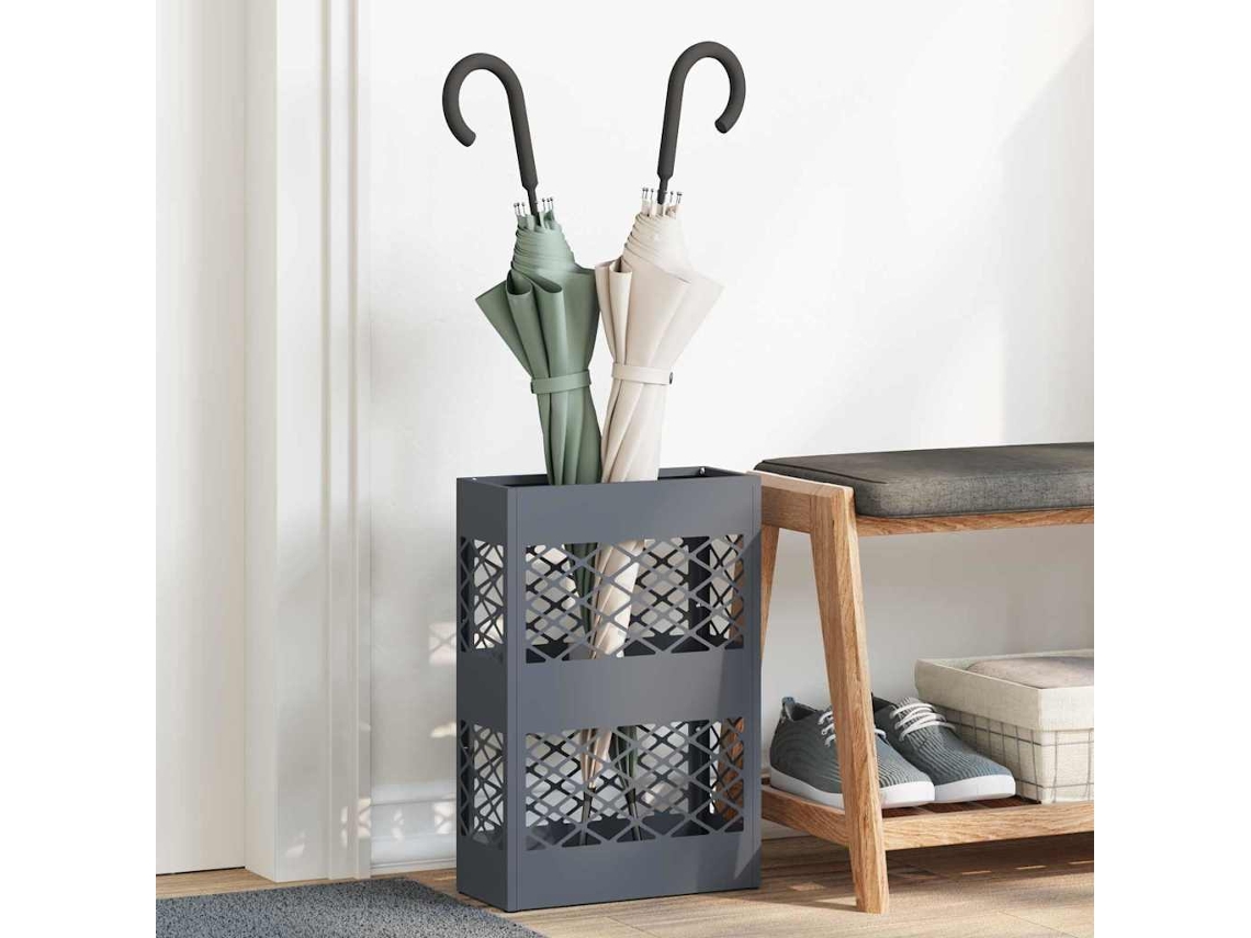Vidaxl Suporte Para Guarda-chuva De Chuva Antracite 28 X 12 X 41 Cm