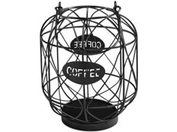 Cesto Para Cápsulas De Café, Suporte Xícaras E Canecas, Organizador Balcão Cafeteira, Preto