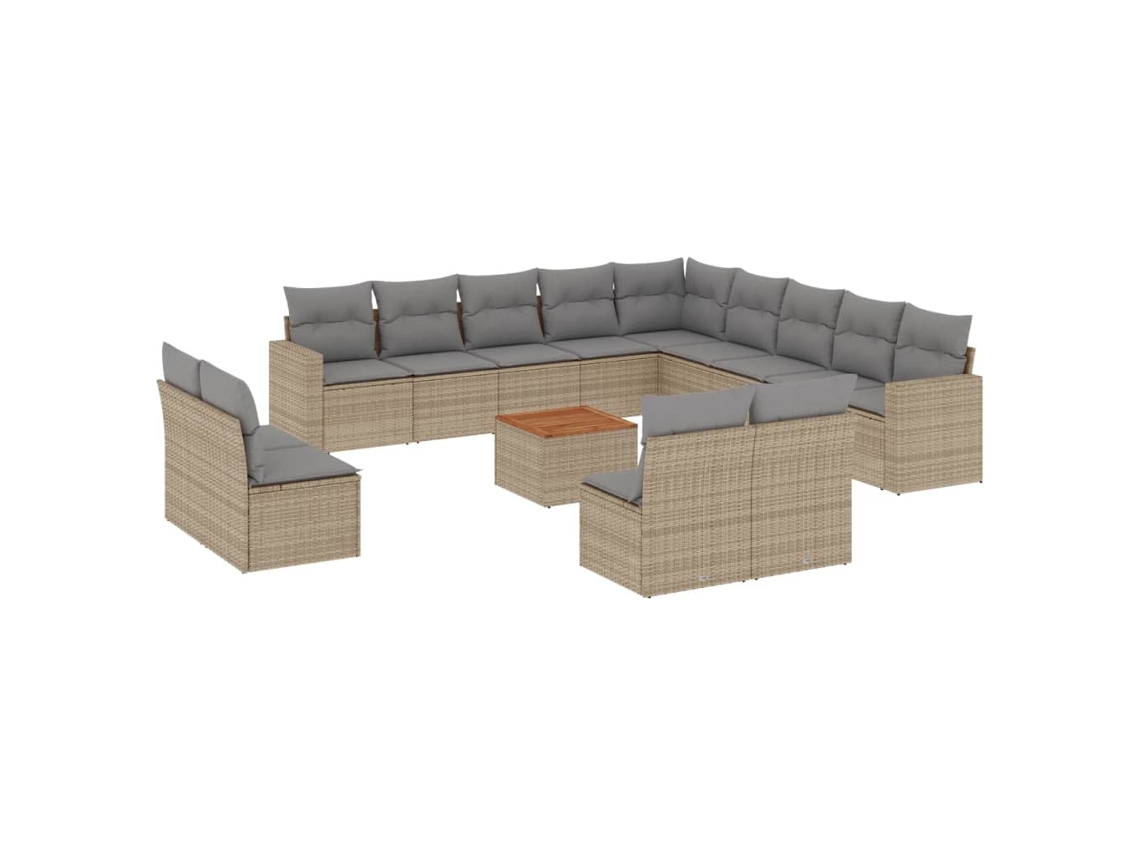 Garden Sofa Set, Garden Sofa Sets Vidaxl Bege Rattan / Vime (n/a)