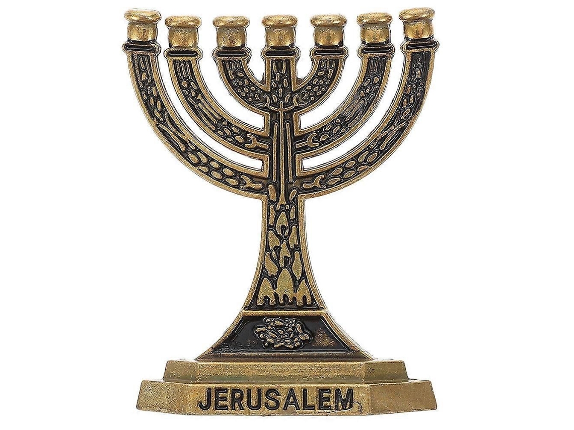 Castiçal De Hanukkah Com 7 Braços, Tema De Velas Para Centro De Mesa