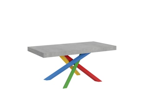 Mesa de Refeição ITAMOBY Volantis (90x180/284 - Painéis em Melamina - Cimento)