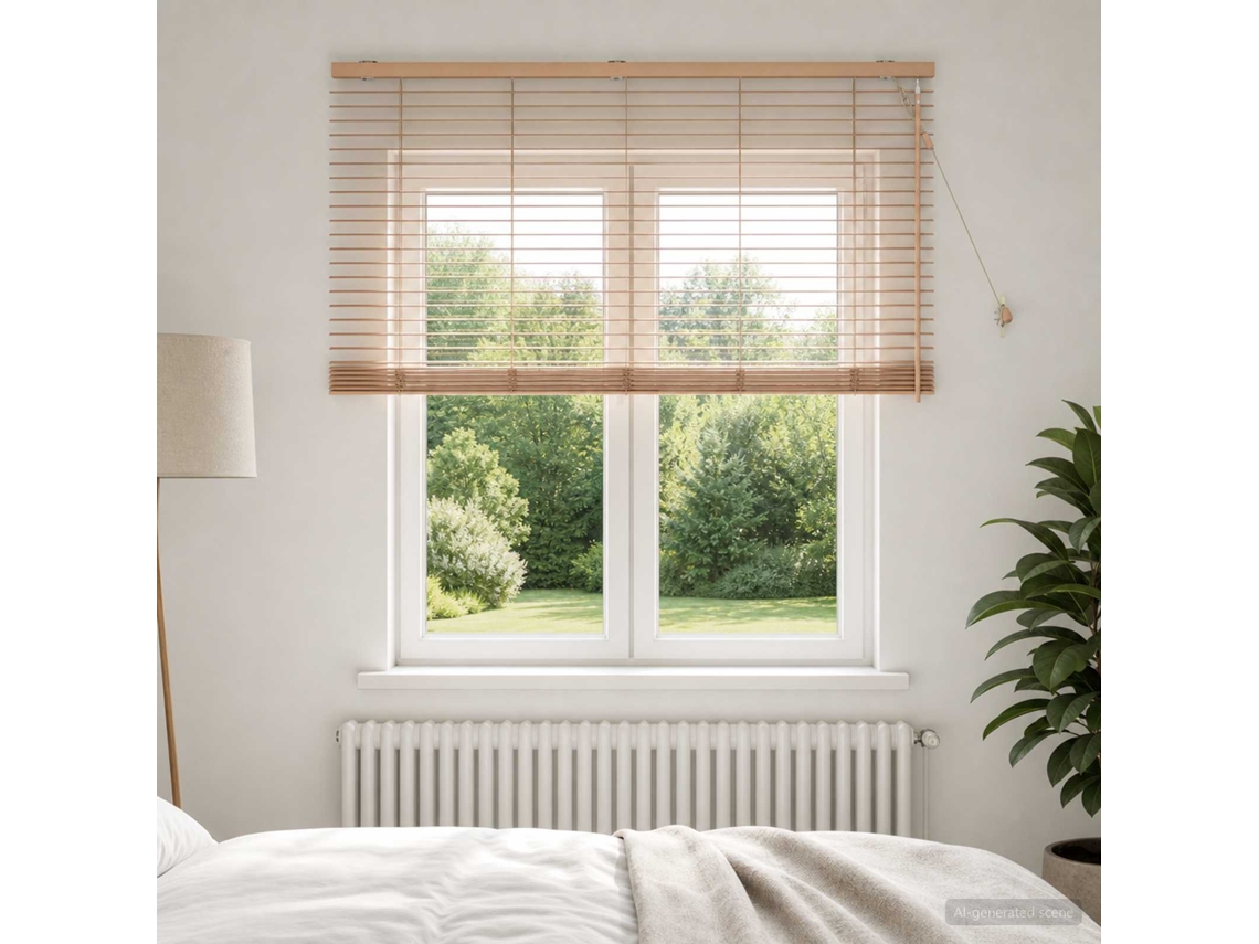 Vidaxl Cortina Veneziana Aparência De Carvalho 130 X 130 Cm 35 Mm
