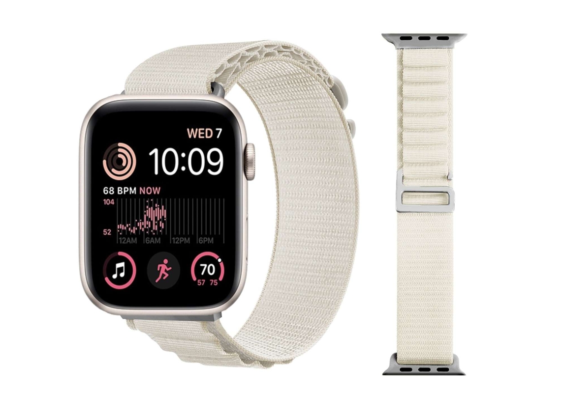 Bracelete Alpine G-Hook Ajustável Apple Watch Series 3 42Mm Branco