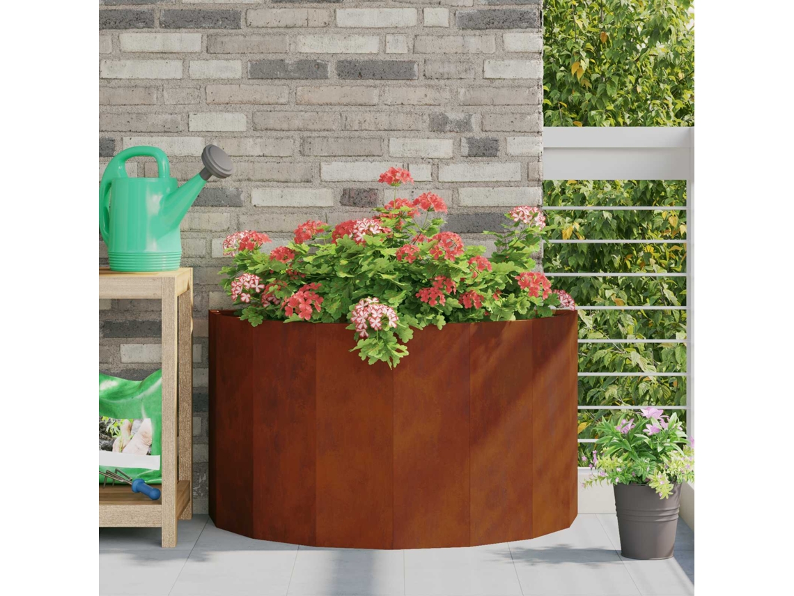 Vidaxl Floreira Ferro Enferrujado 90 X 45 X 50 Cm