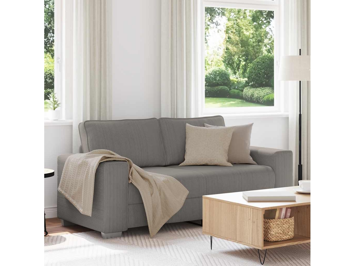 Vidaxl Sofá-luvas 180x77x82 Cm Tecido Corduroy Cinzento-claro