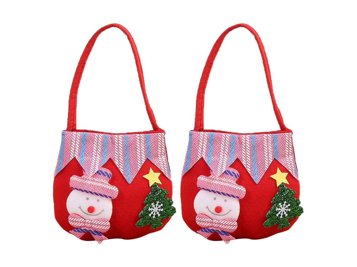 Bolsa Natalina AQUAFORGE, Infantil, Papai Noel, Boneco de Neve