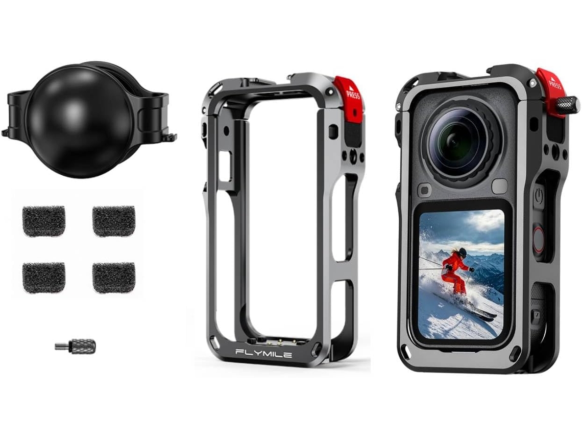 Proteção Insta360 X6 Quadro Alumínio Extensão Objeto Ventilação 360 X6 Acessórios Câmera Cache De Objeto E