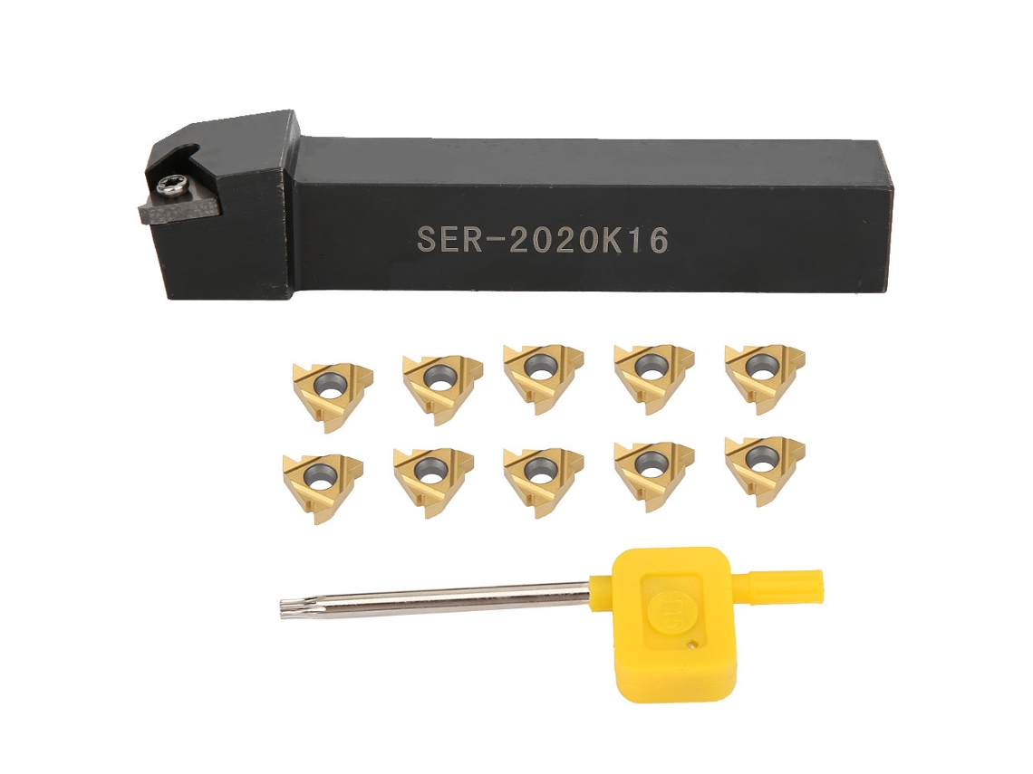 10pcs Lâmina Ag60 + Porta-ferramenta Ser2020k16 Barra De Raspagem Para Torneira Cnc Com Chave