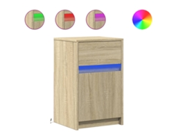 Bedside Cabinet, Bedside Cabinets Vidaxl Marrom Madeira Processada (n/a)