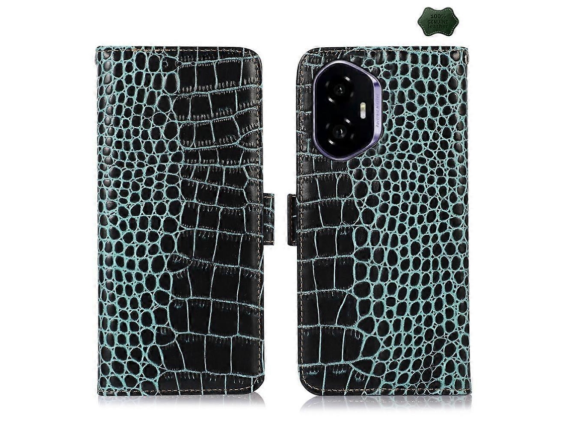 Capa De Celular Em Couro De Crocodilo Com Camada Superior De Couro Bovino Para Honor 400