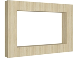 Tv Cabinet, Tv Cabinets Vidaxl Marrom Madeira Processada (n/a)