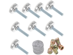 Conjunto De 8 Niveladores Móveis Ajustáveis, Pés Robustos Para Mesas, Cadeiras E Armários, Com Acabamento Impecável