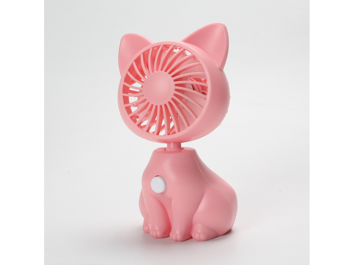Mini Ventilador Portátil, Ventilador Portátil Com Formato De Gatinho - Rosa
