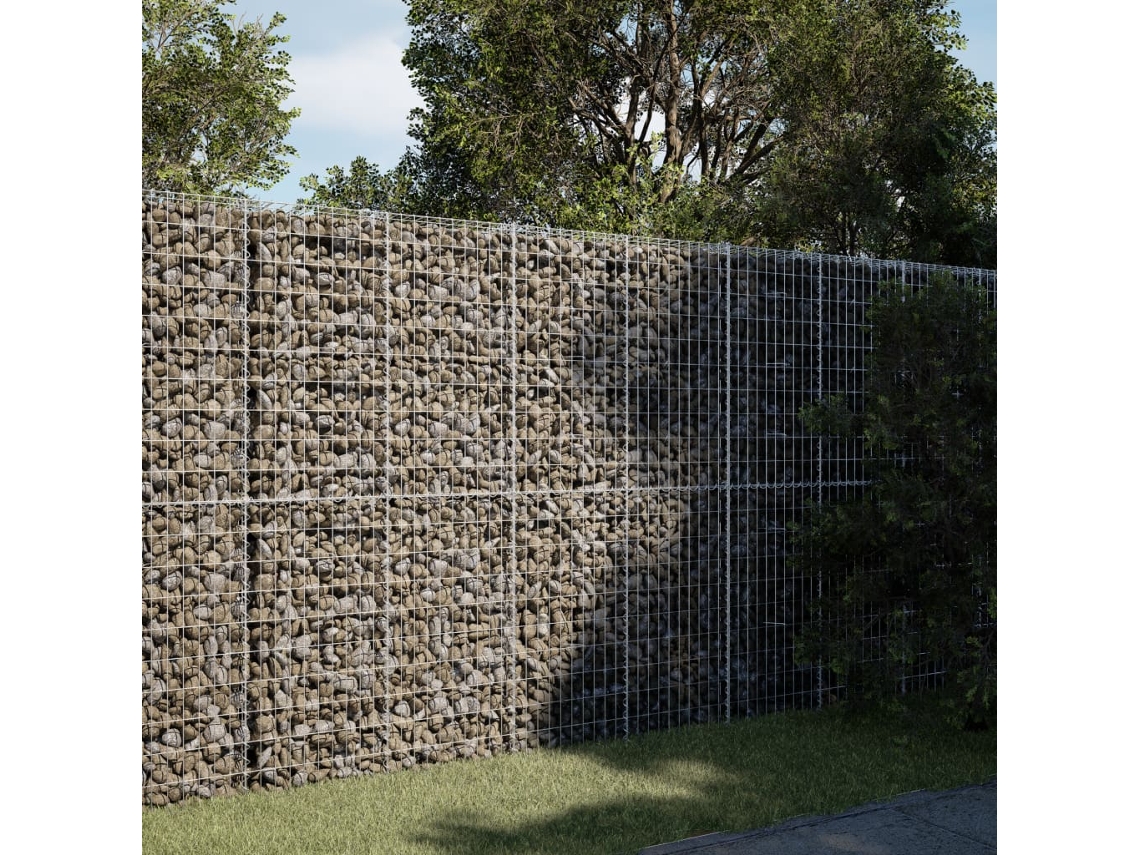 Vidaxl Cesto Gabião Com Cobertura 200x100x200 Cm Ferro Galvanizado