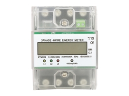 Medidor trifásico, 4 fios, digital, DIN rail, 30A, kWh