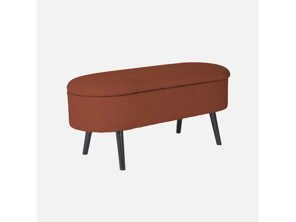 Cama Extremidade Revestimento Boucle SWEEEK Textura em boucle Laranja (50x44x112)