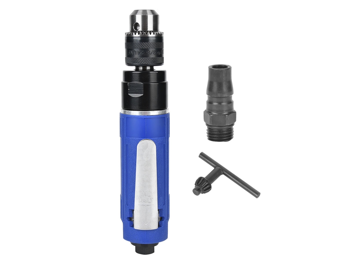 Ferramenta De Furadeira De Ar Neumática Reta Com Manopla Industrial De 3/8 Polegada Para Manutenção De Móveis (azul)