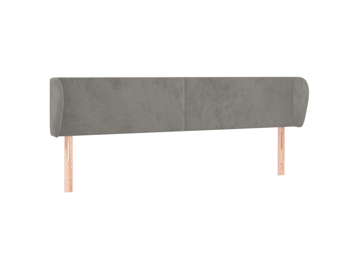 Headboard, Headboards Vidaxl Cinzeto Veludo (203 X 23 X 78/88 Cm)