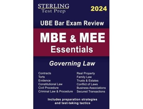 Livro MBE amp MEE Essentials Governing Law for UBE Bar Exam Review de Sterling Test Prep (Inglês)