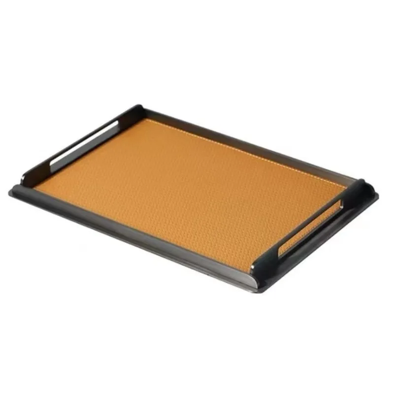 Bandeja organizadora retangular de metal (laranja)