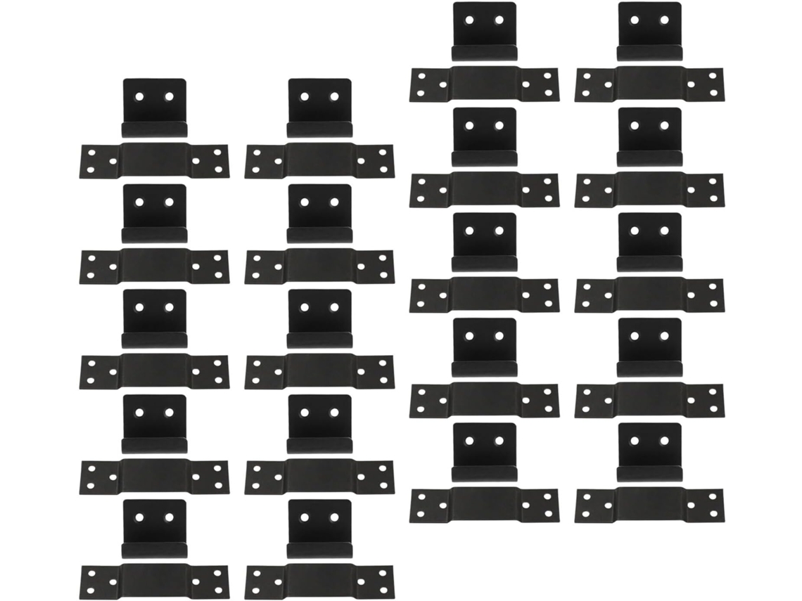 Ganchos De Aço Inoxidável Preto Azulejos, Tamanho Pequeno 10mm X 20mm, Pacote Com 40 Peças, Suporte Resistente