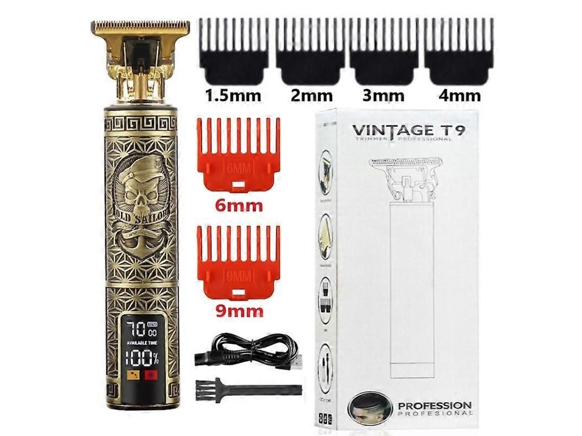 Máquina De Cortar Cabelo Elétrica Sem Fio 2023 T9 0mm Para Homem, Máquina De Cortar Cabelo Profissional Para Barba, Recarregável