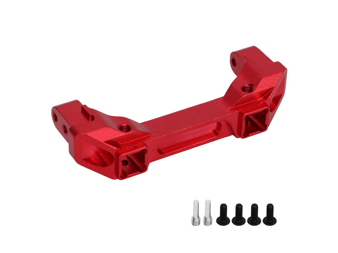 Mali suporte de Para choque Dianteiro de Alumínio para Carro Rc Traxxas 1/10 Crawler Protector Vermelho