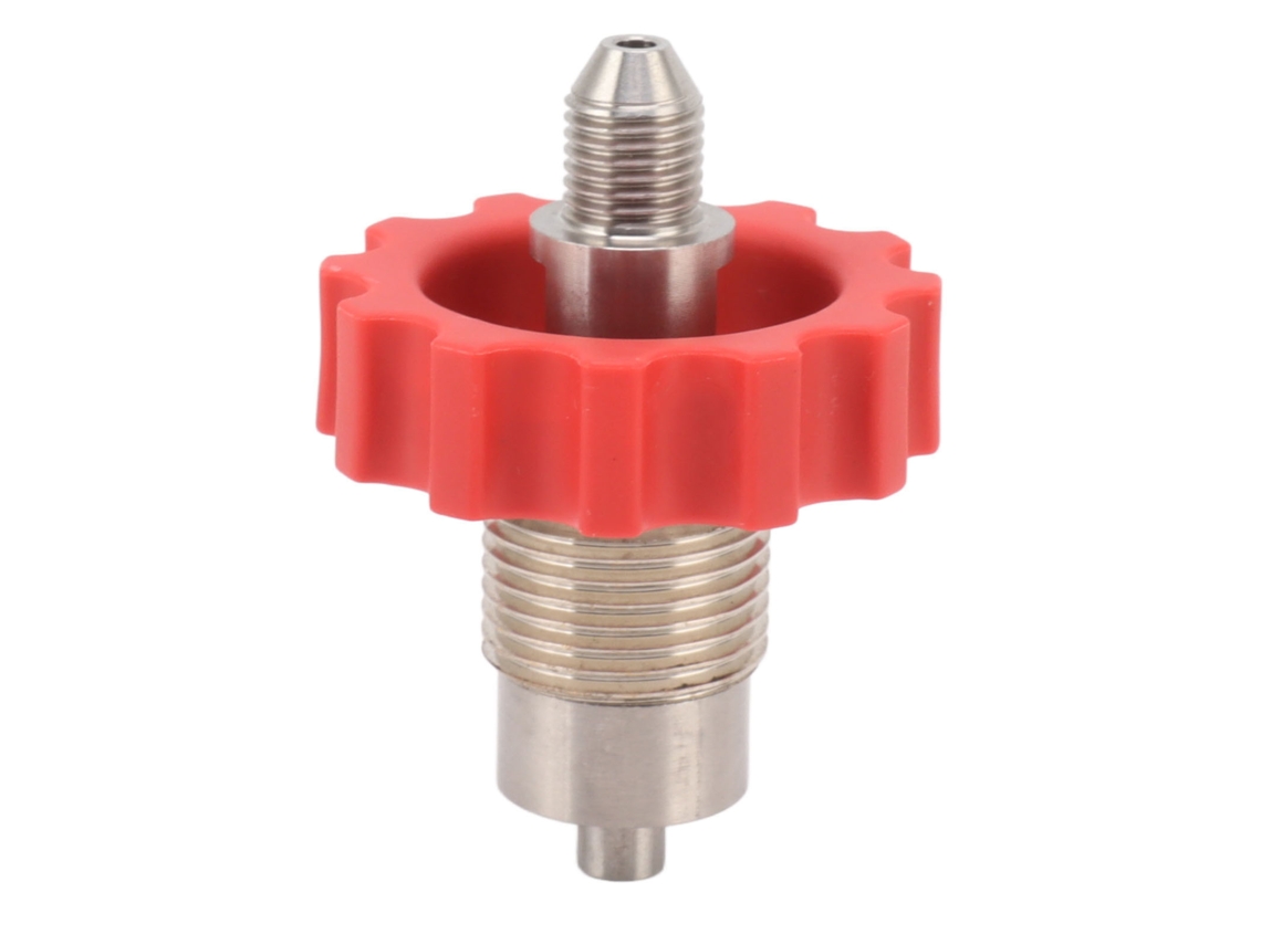 Adaptador de Enchimento de Gás Co2, Aço Inoxidável, Roscas G5/8 para 7/16 20, Engrenagem Vermelha S/MARCA