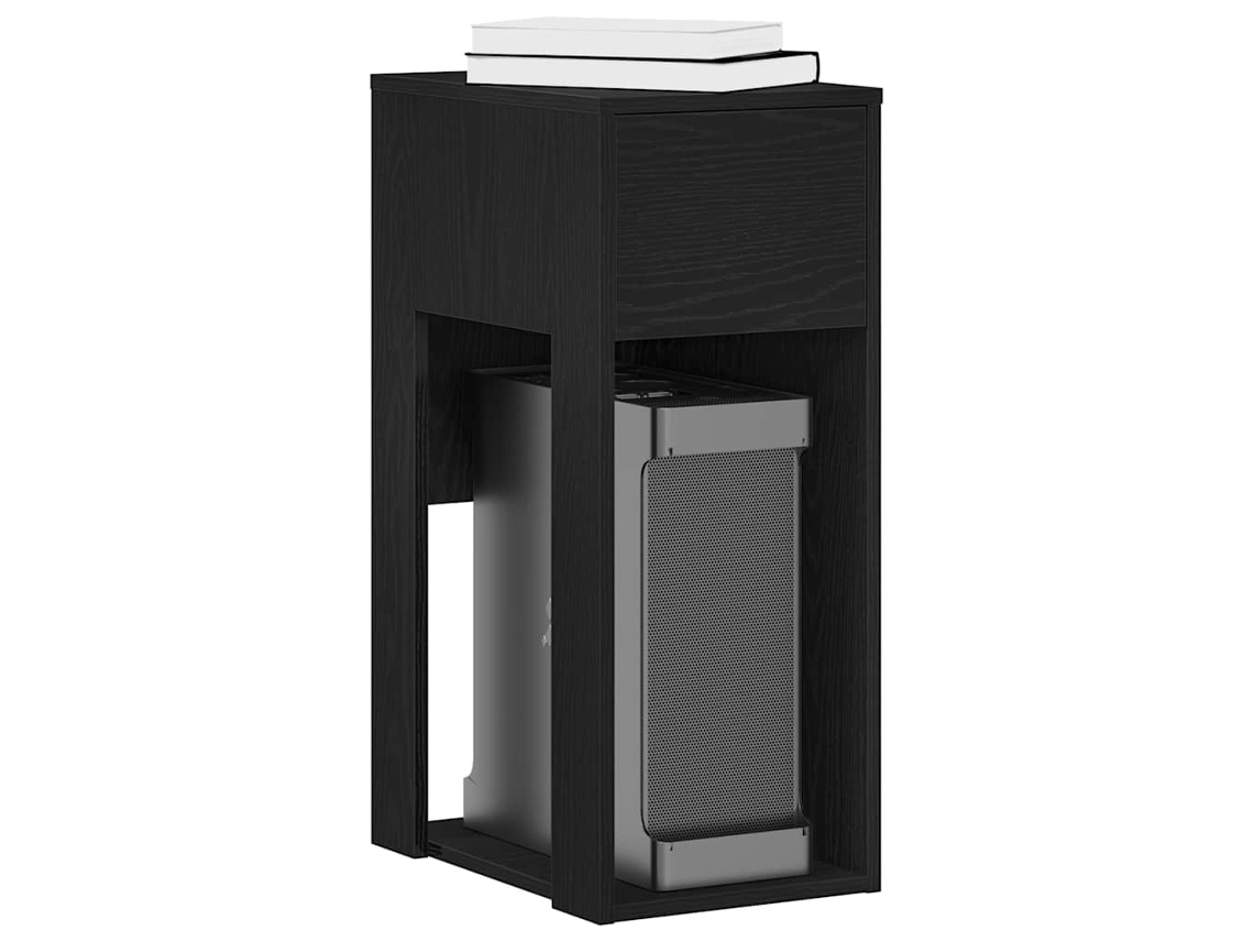 Vidaxl Suporte Torre De Computador Com Gaveta 30x44x74 Cm Preto