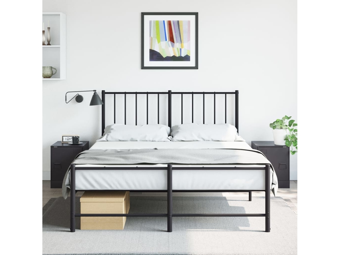 Vidaxl Mesas De Cabeceira 2 Pcs 34,5x39x44 Cm Aço Preto