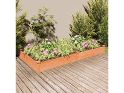 Vidaxl Canteiro Elevado C/ Forro 240x120x25 Cm Abeto Maciço Castanho