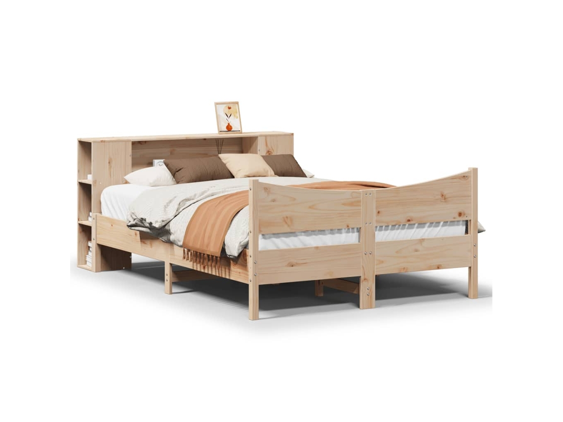 Cama Sem Colchão 135x190 Cm Madeira de Pinho Maciça MAISON EXCLUSIVE