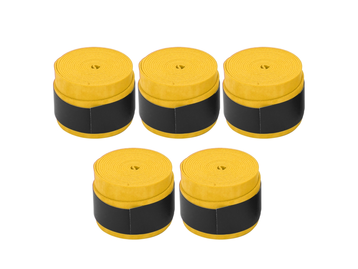 2026rebe-5 Pcs Overgrip Antideslizante Transpirable Mate Para Cabo De Raquete De Bádminton, Tênis E Ping-pong (amarelo)