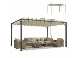 Pérgola PROFESIA BOYANG 390x2 m com lâminas giratórias até 135° e proteção UV50+
