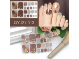 Stickers Para Unhas De Pé Full Wraps Adesivos De Esmalte Arte De Unhas Decorações Para Mulheres E Meninas