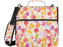 Massa Resistente Com Ziper E Alça, Bolsas Diversas, 3 Lápis Aquarela, 3 Carimbos, Portfólio, Organizador