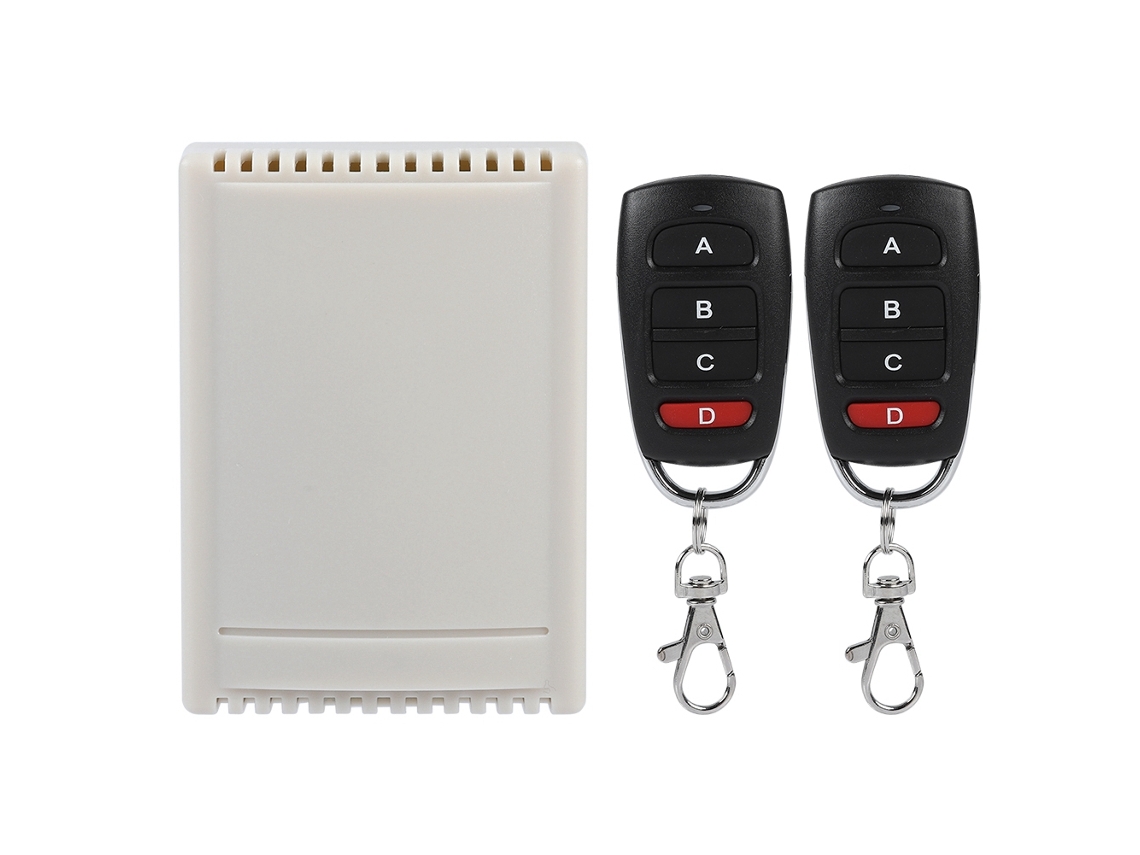 Interruptor Mali de controle remoto sem fio 4 canais, 12V, com receptor e transmissor multifuncional com marca