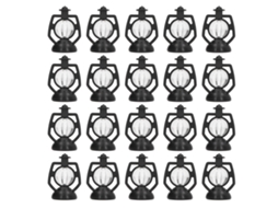 20pcs Lampião De Querosene Retrô Miniatura Para Casinha De Bonecas Acessórios 1/12 1/6