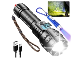 Tochas Led Super Brilhante 20000 Lúmens Lanterna Led Recarregável Xhp70.2 Lanterna Tática Alimentada Por Bateria Zoomable Preto BISBISOUS VIGA EUROPE