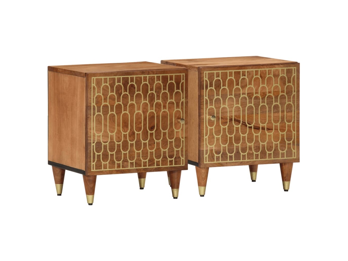 Bedside Cabinet, Bedside Cabinets Vidaxl Marrom Madeira (n/a)